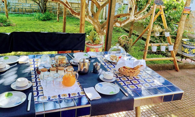 Castellammare di Stabia Apartment | Organic breakfast in the garden, Vesuvius view
