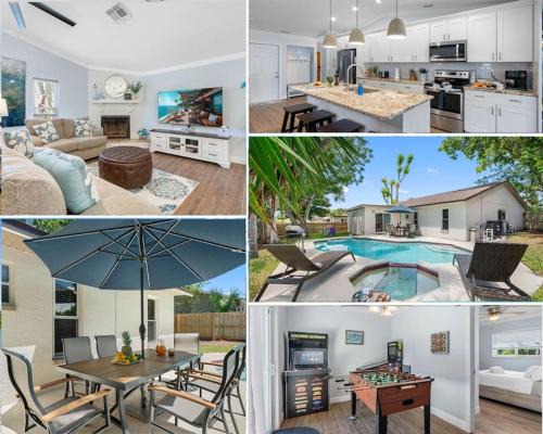Palm Harbor House | Palm Harbor Oasis Luxe Spa & Pool Retreat