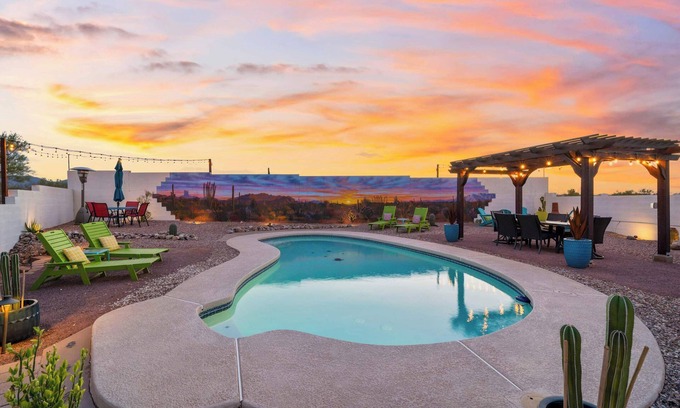 Tucson House | Panoramic Mountain Views, Heated Pool, 2 Kitchens