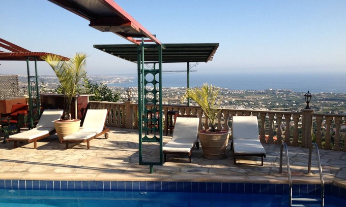 Peyia Town Villa | Panoramic With Spectacular Views, Fantastic Location, Private Swimming Pool