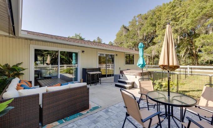 Fellowship House | Peaceful Ocala Vacation Rental with Private Hot Tub