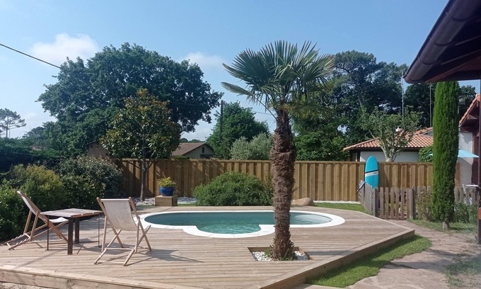 Vieux-Boucau-les-Bains Apartment | Petite Maison de Vacances Indépendante Avec Accès à la Piscine
