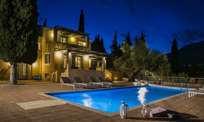 Logarata Villa | 'Phivos Villa'Elegant Villa With Dramatic Mountain & Sea Views, Totally Equipped