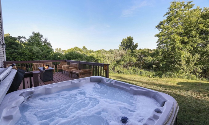 Stroudsburg House | Poconos Secret Spa - COLD PLUNGE, HOT TUB, and SAUNA- 10 Beds 3.5 Bath Home