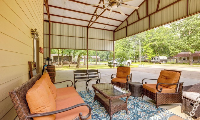 Pointblank House | Point Blank Vacation Rental w/Large Patio!