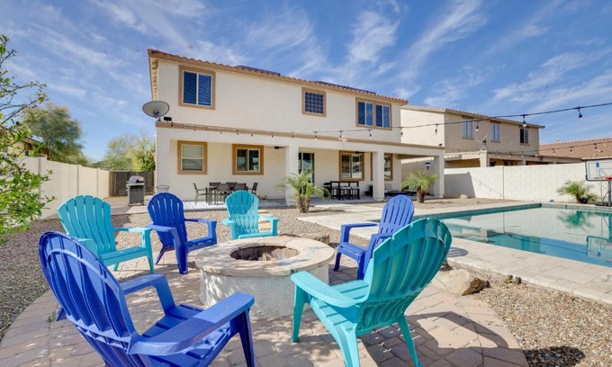Canyon Trails West House | Pool, Fire Pit Family Home in Goodyear!