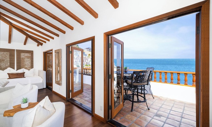 Avalon Condo | Premium Panoramic Ocean Views from Corner Unit with Fireplace & Golf Cart