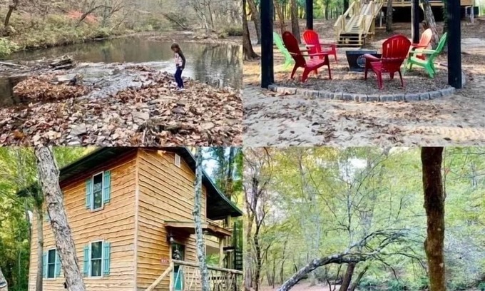Quitman Cabin | Private 14 acre Creek side Cabin and close to Lake