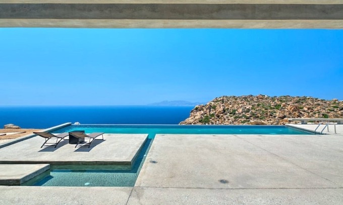 Milopotas Villa | Private Five Br Luxury Peaceful Mylo Villa W Two Pools Close to Mylopotas Beach