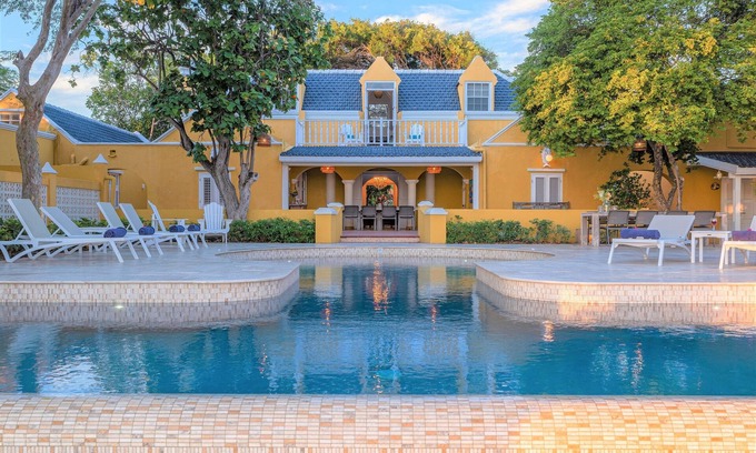 Pietermaai District Villa | Private oceanfront estate with staff onsite and private beach for 2 - 20 guests