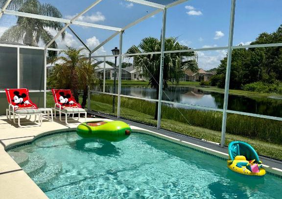 Chatham Park House | Private pool with a beautiful view overlooking the lake! Near Disney - Universal