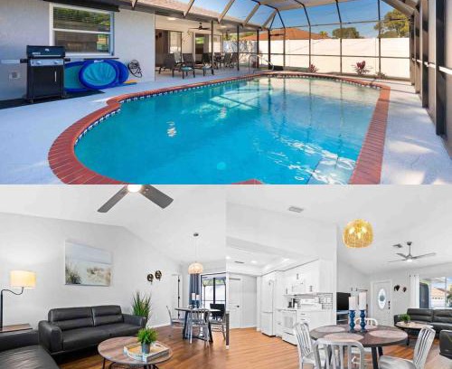 South Venice House | Private retreat sleeps 6 with oversized heated pool!