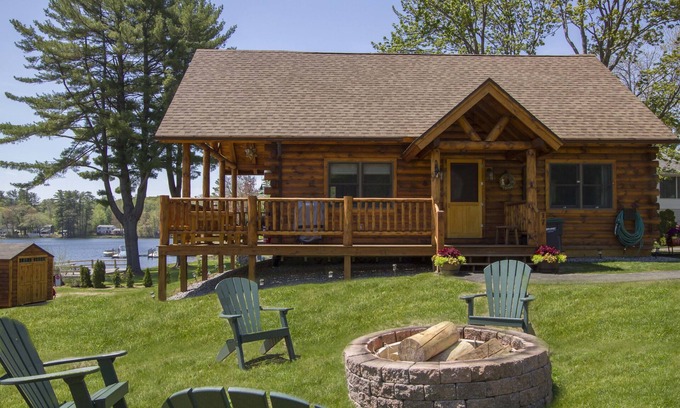 Lochmere Cabin | Private sandy beach, hiking, paddle boards,canoes, kayaks, fire pit,dog friendly