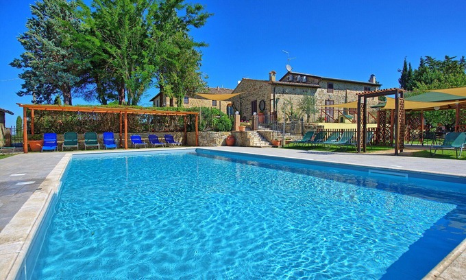 Montalcino Villa | Private Villa with A/C, private pool, WIFI, TV, patio, panoramic view, parking, close to Montalcino