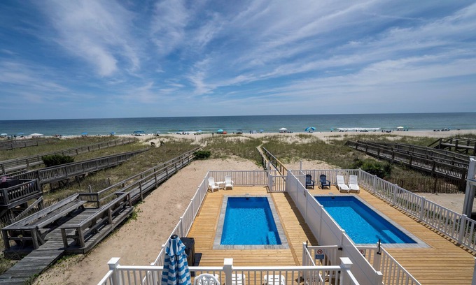 Kure Beach House | Pure Paradise | Oceanfront with Heated Pool!