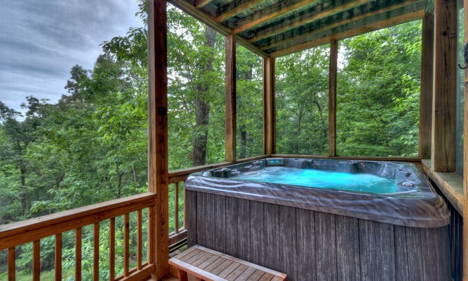Mineral Bluff Cabin | Pursuit of Happiness - Mountain luxury, hot tub, big-screen TVs, pet-friendly