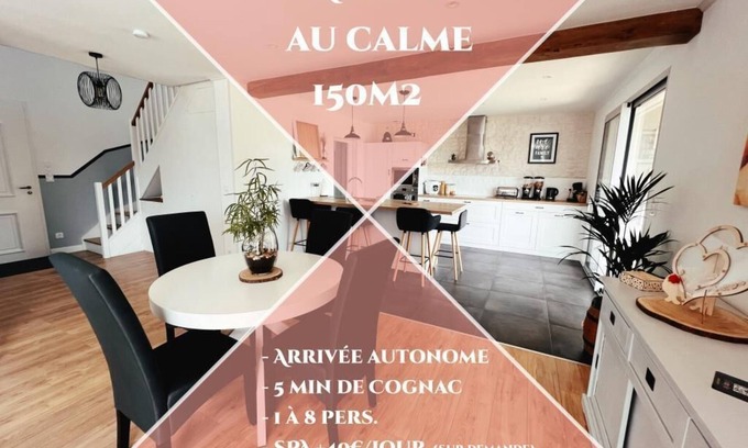 Cherves-Richemont House | ☀︎ Quiet house - 5min from Cognac - 1/8 pers ☀︎