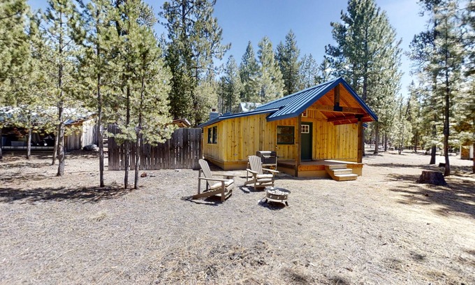 Crescent Cottage | Quiet, secluded cabin among the pines with firepit, great for outdoor adventures
