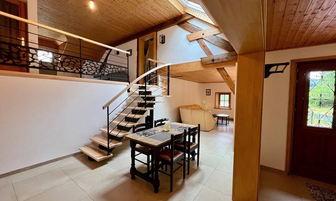 Le Saulcy Apartment | Quiet Vosges Cottage for 4 with Terrace and Children's Area
