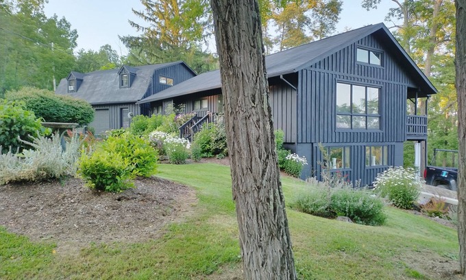 Camptown Apartment | Quiet, whimsical country apartment with a private deck. Pets welcome.