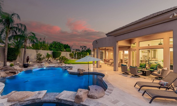 Red Mountain Ranch House | Red Mountain Private Sanctuary! Heated Pool, Spa and Putting Green! 2 Primary Suites!
