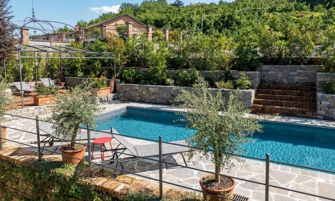 La Morra Villa | Refined Art Nouveau villa with swimming pool