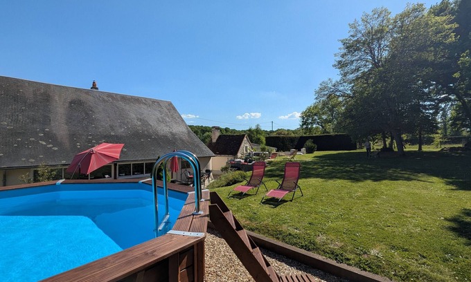 Rouvres-les-Bois Cottage | Relax at the Mill: Pool, Jacuzzi, Pets Welcome