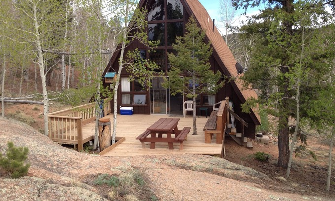Florissant Cabin | Relaxing Get Away A Frame Cabin in the Mountains from June-October