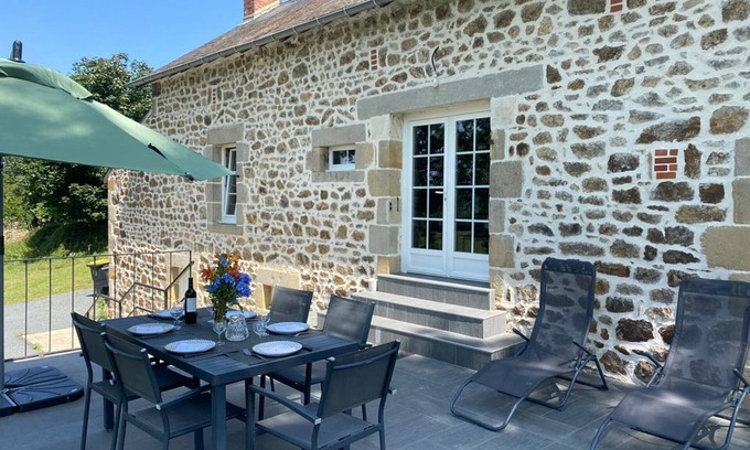 Marcillat-en-Combraille Cottage | Renovated farmhouse with terrace, electric heating, and wifi in Marcillat-en-Combraille