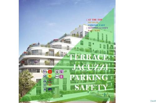 Petit-Colombes Bed & Breakfast | Residence Abraham-Bed&Breakfast Guest Room 2 LaDéfense U-Arena #Parking #Terasse #Fibre #View