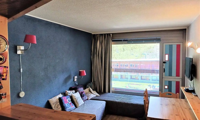 Arc-2000 Apartment | Residence Hotel Aiguille Rouge - Charming studio for 4 people in Arc 2000 ski to the feet, in the center resort, at the foot of the shops and close to bowling and the