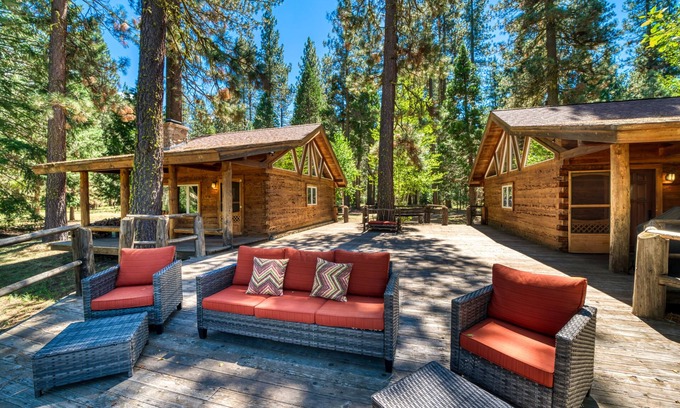 Sloat House | Riverfront, dog-friendly, side-by-side cabins on 200 acres with fishing ponds