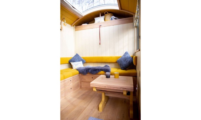 Birdham Ski Chalet | Romantic Cosy Hygge Shepherd Hut Hideaway set in our Orchard