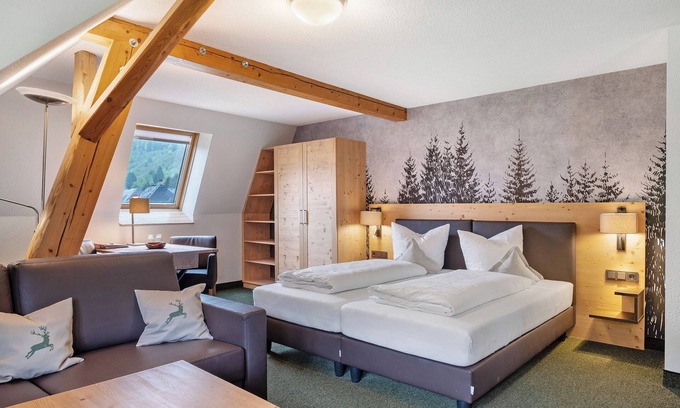 St. Blasien Apartment | Room 'Grosses Zimmer' with Mountain View, Shared Terrace and Wi-Fi