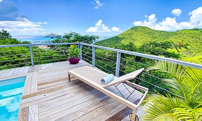 Almond Grove House | Room in Villa Casa Blue, swimming pool, sea view