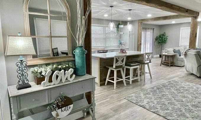 Greenwood House | Rustic Chic in Charming Center Grove w Fenced Yard
