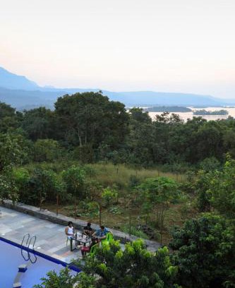 Lonavala House | Rustic Lakeside Private Escape With Huge Private Pool 2min From Lake
