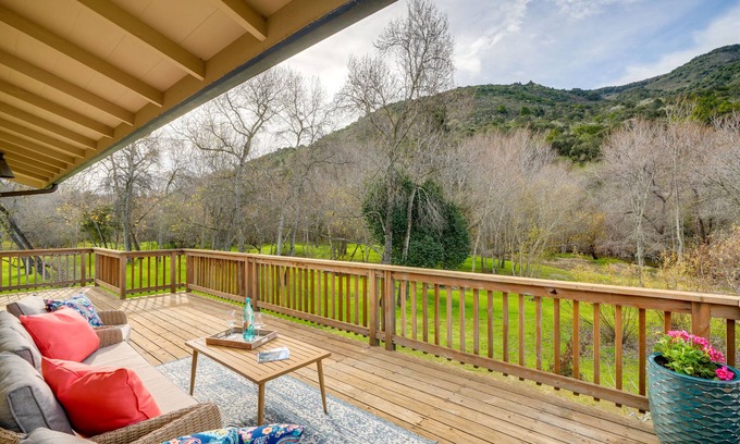 Carmel House | Scenic Carmel Valley Home w/Deck: Steps to River!