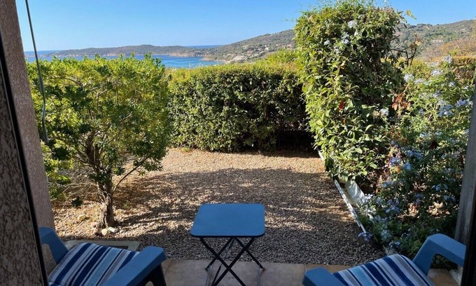 Cargese Apartment | Sea view. Luxury residence in a flower-filled park. 3-star rating