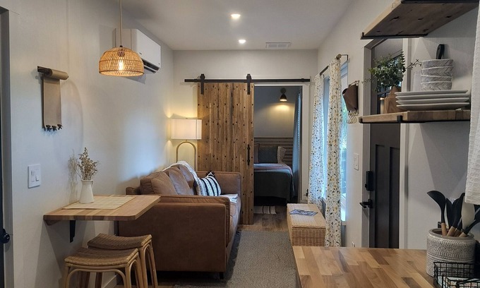 Chickasha Cottage | Secluded Container home In the country. Hot tub. Fire pit. Retreat