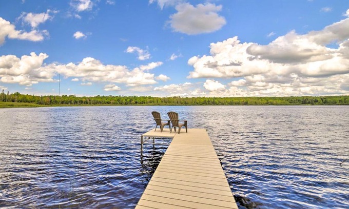 Watersmeet House | Secluded Woodsy Watersmeet Cabin with Fire Pit!