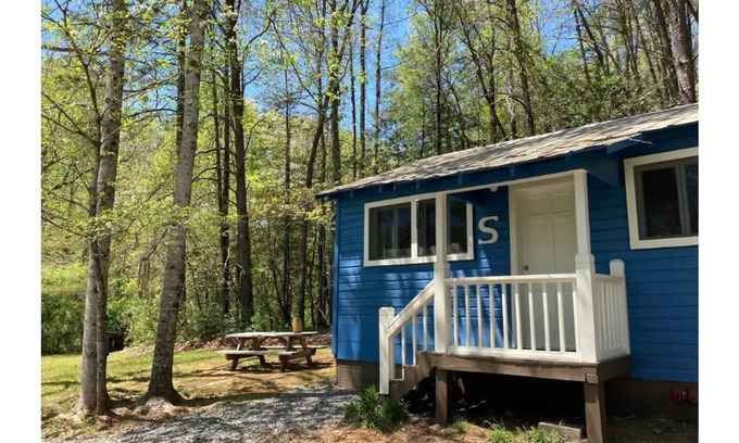 Clarkesville Cabin | Seed Cabin at Bleu Canoe Campground - 2bed/1bath