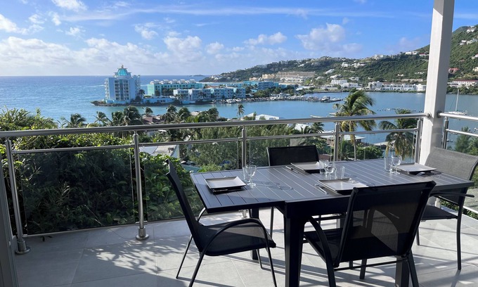 Oyster Pond Apartment | Seemingly unobstructed sea and marina view