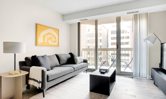 Connecticut Ave - K Street Apartment | Serene Foggy Bottom 1BR w/Gym & W/D, near Metro & GWU, by Blueground