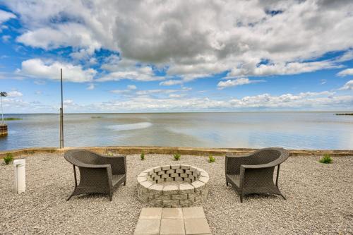 Standish Township House | Serene Lakefront Standish Home with Fire Pit and Grill