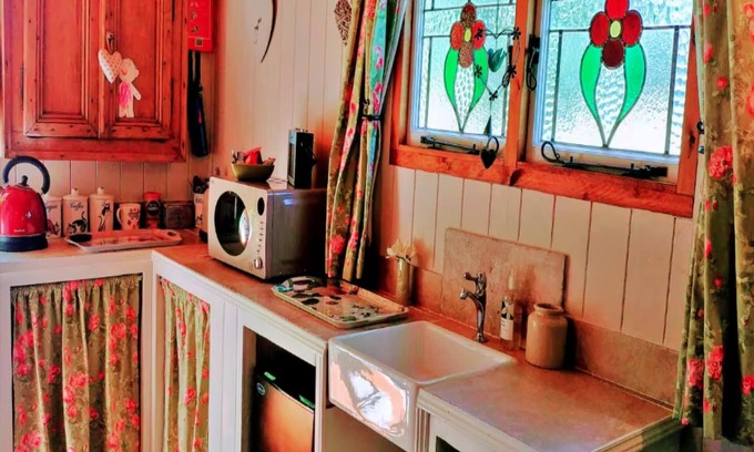 Romsey Ski Chalet | Shepherd's Hut in Romsey with Fire Pit