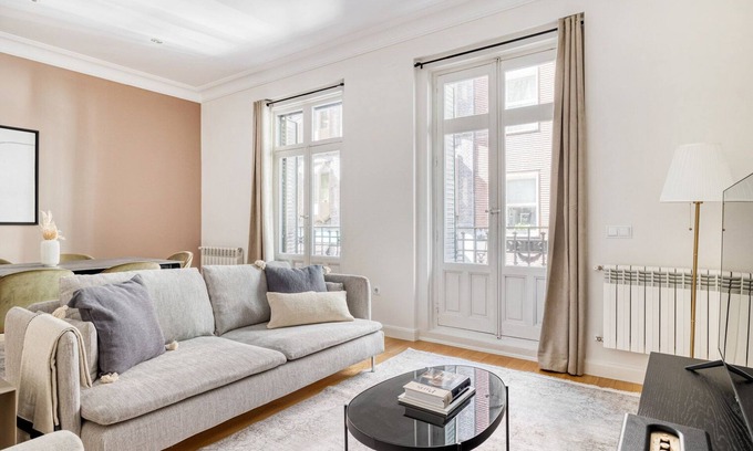 Cortes Apartment | Sleek Huertas-Cortes 3BR, in Las Letras & heart of Madrid, by Blueground