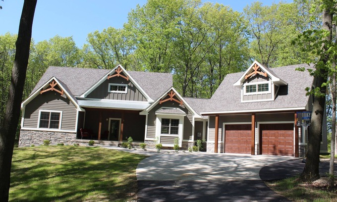 Saugatuck House | Sleeps 30! Large Pool, Hot Tub, Volleyball, Fire Pit, Pool Table, Foosball