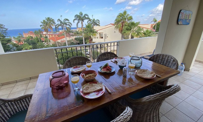 Piscadera Apartment | SPACIOUS APARTMENT WITH 2 BEDROOMS, SEA AND POOL ON PROTECTED RESORT