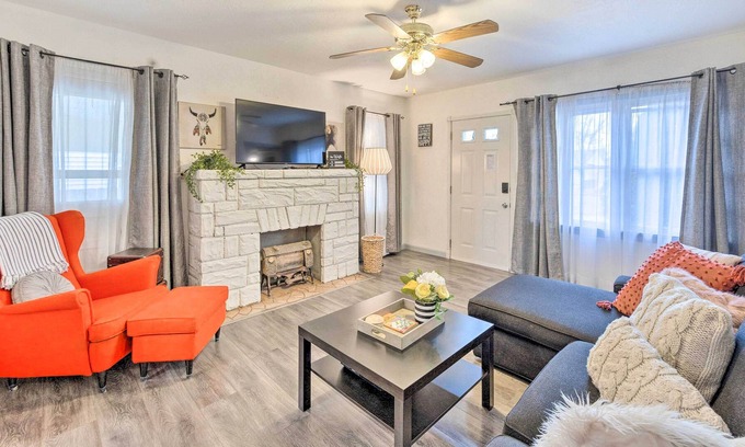 Garden City House | Spacious Garden City Home Near Main St w/ Fire Pit